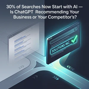 ChatGPT AI search interface recommending a local business to a customer